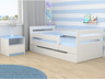 Drveni dječji krevet Tomi s ladicom - bijeli - 180x80 cm