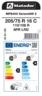 Matador 205/75R16C 110/108R MPS400 VARIANT AW 2 TL, Pot: C, Pri: A, Buka: 72 db