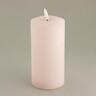 Svijeća s LED plamenom 7,6x15,5cm- roza