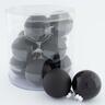 Staklene kuglice 6cm/12kom - crne S/M