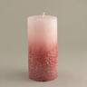 Svijeća gliter lfg 6,8xh14cm-  puder roza