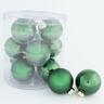 Staklene kuglice 6cm/12kom - zelena t. S/M