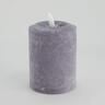Svijeća s LED plamenom 7,6x10cm- siva