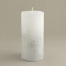Svijeća gliter lfg 6,8xh14cm- silver