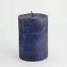 Svijeća metalik 6,8xh9,5cm- t.plava