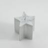 Svijeća metalik zvijezda 7x7,5cm srebrna