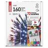 LED lampice 160LED 16m IP44 timer rc rgb- Šarena