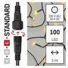 LED lampice konektor zavjesa 100LED 1x2m IP44 ww (bez adaptera)- Toplo bijela