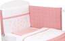 Komplet dječji krevetić Drewex žirafa + madrac + AP posteljina 6-djelna srce roza wafl