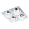 EGLO plafonjera/4, LED, 4X4,5W, krom/prozirno 'CISTERNO'