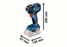 BOSCH Professional GDR 18V-200  akumulatorski udarni stezač, solo alat u kartonu