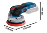 BOSCH Professional GEX 18V-125 ekscentarska brusilica, 1x C430, P120 1x vrećica za prašinu, solo alat u kartonu