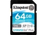 Memorijska kartica Kingston Canvas Go! Plus SD, R170MB/W70MB, 64GB