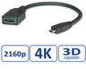 Roline VALUE HDMI High Speed kabel sa mrežom, TIP A (F) - TIP D (M), 0.15m