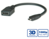 Roline HDMI kabel sa mrežom, TIP A (F) - TIP D (M) (micro), 0.15m