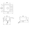 Set Notus SQ102W sudoper + Zora PVD slavina, Black metallic/Zlato