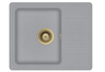Set Notus SQ102W sudoper + Vida PVD slavina, Alumetallic/Zlato