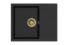 Set Tesa SQT102W + Vida PVD Black metallic/Zlato