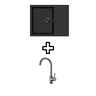 Aquasanita Tesa SQT102W + Vida PVD Black metallic/Grafit