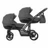 Bebetto dječja kolica za blizance FOR2, boja siva 3u1 B