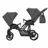 Bebetto dječja kolica za blizance FOR2, boja siva 3u1 B