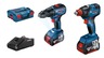 BOSCH Professional GSR 18V-50  akumulatorska bušilica-izvijač + GDX 18V-200 akumulatorski udarni stezač ( 2 x 4.0 Ah, GAL 18V-40, L-BOXX)