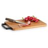 Zeller Daska za rezanje/posluživanje s metalnom drškom, akacija, 28 x 20 x 1,5 cm, 25572