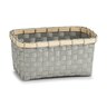 Zeller Košara za odlaganje, plastika/bambus, siva, 24 x 15 x 12 cm, 14242