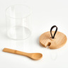 Zeller Staklenka sa žlicom i poklopcem od bambusa, 320 ml, Ø 8 x 8,5 cm, 19565