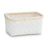 Zeller Košara za odlaganje, plastika/bambus, bijela, 24 x 15 x 12 cm, 14240