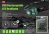KSA ELEKTROPROFI naglavna LED punjiva lampa, 3W, USB 500mAh