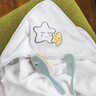 BabyOno Ručnik pamuk 100x100 cm, bijeli sa zvijezdom