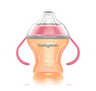 BabyOno Neprolijevajuća čaša Natural, narančasto-roza