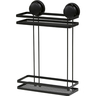 TENDANCE dvostruka košarica za tuš, metal, crna