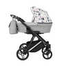 Dječja kolica 3u1 Kunert Lazzio Premium Silver, cvjetni uzorak