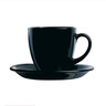 Luminarc šalice za kavu s tanjurićima Carine  6/1, 220 ml, crne