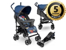 Lionelo dječja kolica Elia, plava + zaštita za noge + zaštita od komaraca