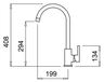 Elleci Quadra 350 sudoper + slavina C01 Cemento