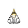 Viseća svjetiljka Tess, E27, IP20, crno/zlatna