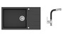 SINK SOLUTION set sudopera i slavine BILBAO, crni