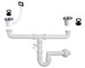 SINK SOLUTION sifon 2x 1 1/2" vertikalni pomoćni preljev