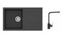 SINK SOLUTION set sudopera i slavine MODENA, crni