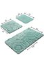 Kupaonski set tepiha Wave 40x60cm, 50x60cm i 60x100cm, 3/1, mint