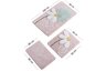 Kupaonski set tepiha Leptir 40x60cm, 50x60cm i 60x100cm, 3/1, rozi