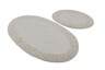 Kupaonski set tepiha Piante oval 50x60cm i 60x100cm, 2/1, bijeli
