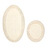 Kupaonski set tepiha 50x60cm i 60x100cm, ovalni, 100% pamuk, 2/1, bež