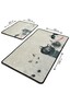 Kupaonski set tepiha Angry Cats 50x60cm i 60x100cm, 2/1, sivi