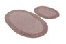 Kupaonski set tepiha Piante oval 50x60cm i 60x100cm, 2/1, rozi