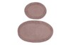Kupaonski set tepiha Piante oval 50x60cm i 60x100cm, 2/1, rozi