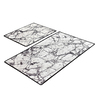 Kupaonski set tepiha Marble 50x60cm i 60x100cm, 2/1, bijeli